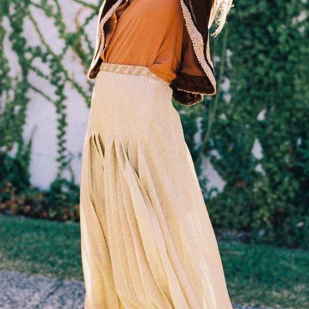 Chasing Unicorns Gold Fever Maxi skirt